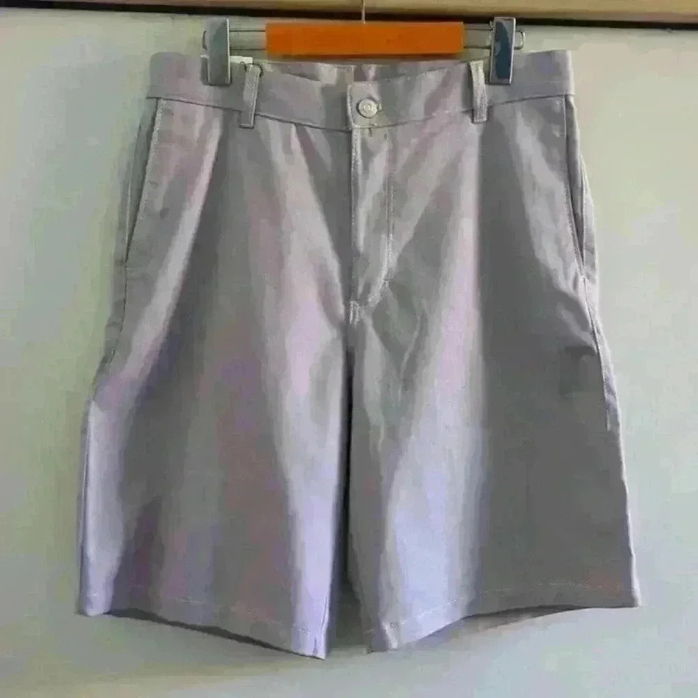 ZARA | Men's Light Lavender Wide Leg Short Fit Jean Shorts
